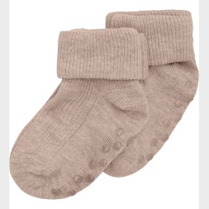 Minymo Str�mper - Rib - 2-pak - Silver Mink Melange