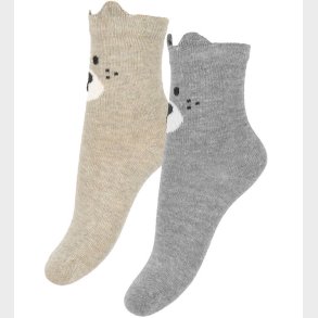 Minymo Str�mper - Noos - 2-pak - Light Grey Melange