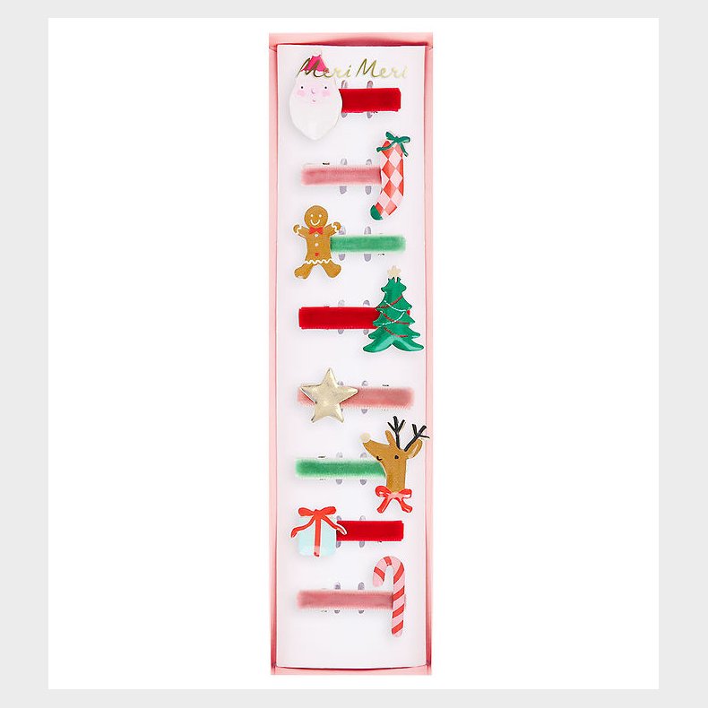 Meri Meri H�rsp�nder - 8-pak - Jolly Christmas