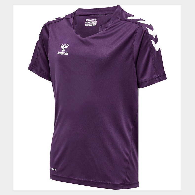 Hummel T-Shirt - hmlCore XK Poly - Acai/Hvid