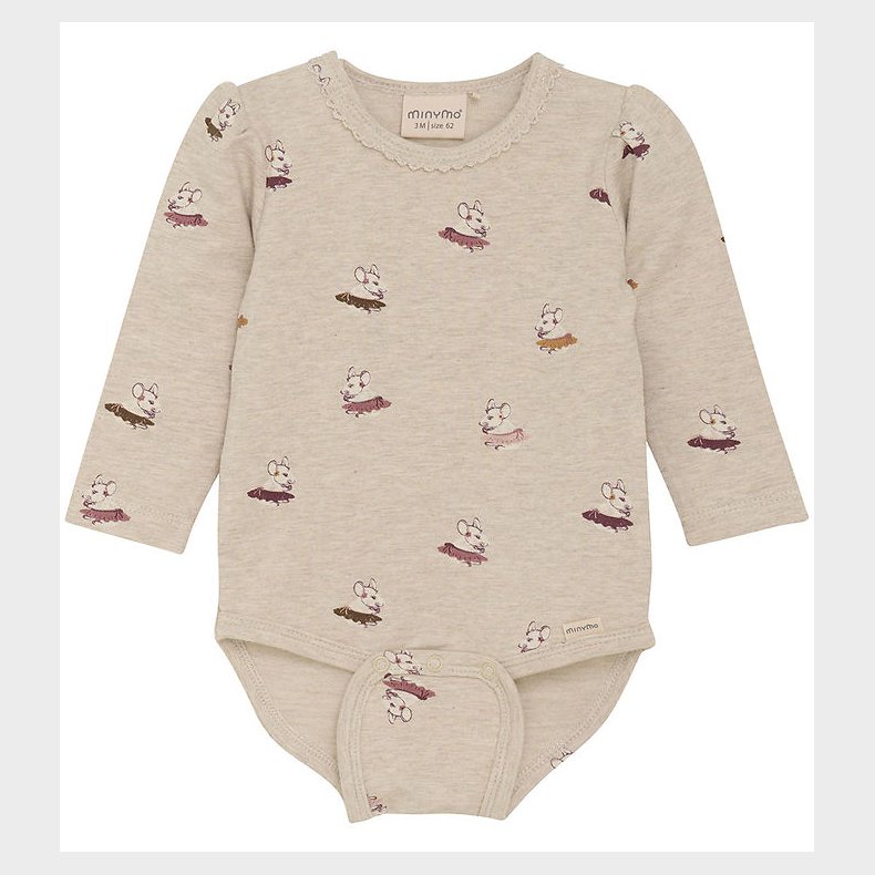 Minymo Body l/� - Beige Melange