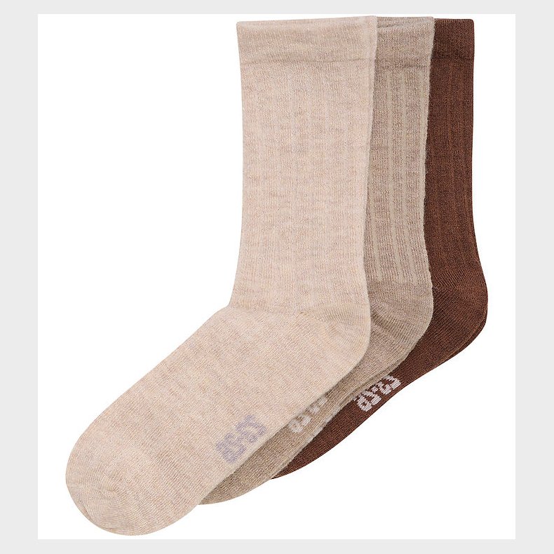 Minymo Str�mper - 3 Pak - Silver Mink Melange