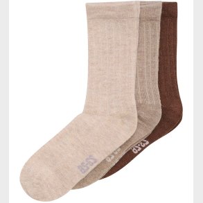 Minymo Str�mper - 3 Pak - Silver Mink Melange