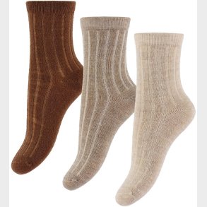 Minymo Str�mper - 3 Pak - Silver Mink Melange