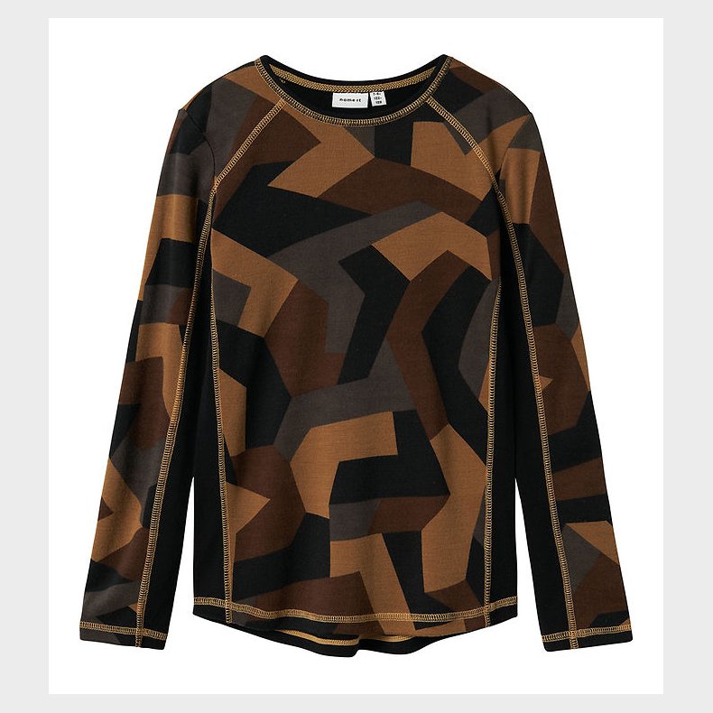 Name It Bluse - Uld - Sort/Aop