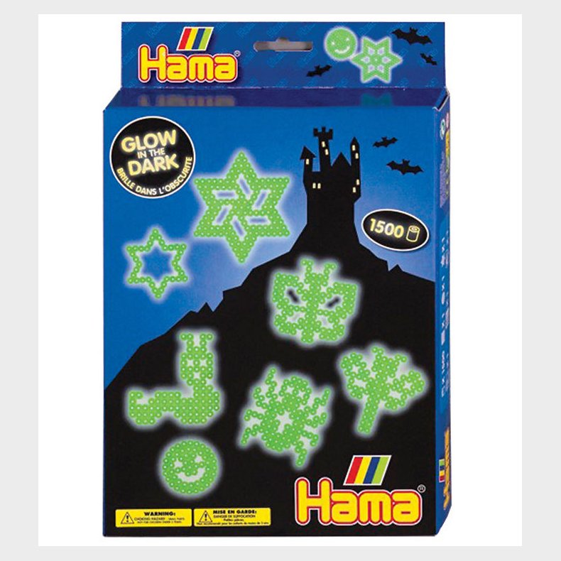 Hama Midi Gave�ske - 1500 stk - Glow in the Dark