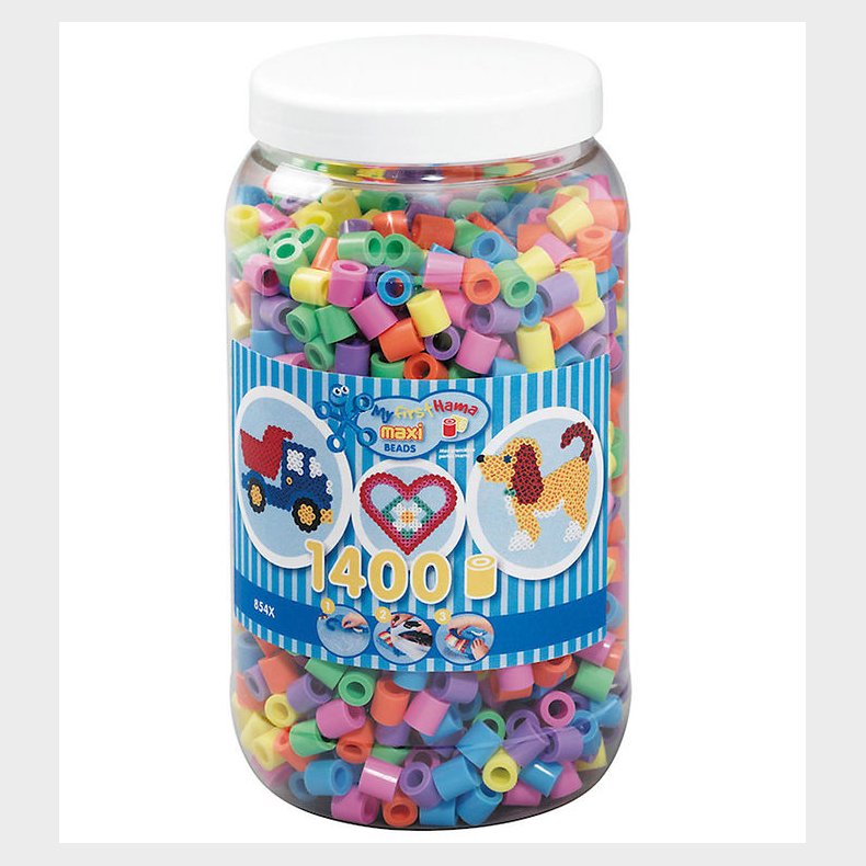 Hama Maxi Perler - 1400 stk - Pastel Mix