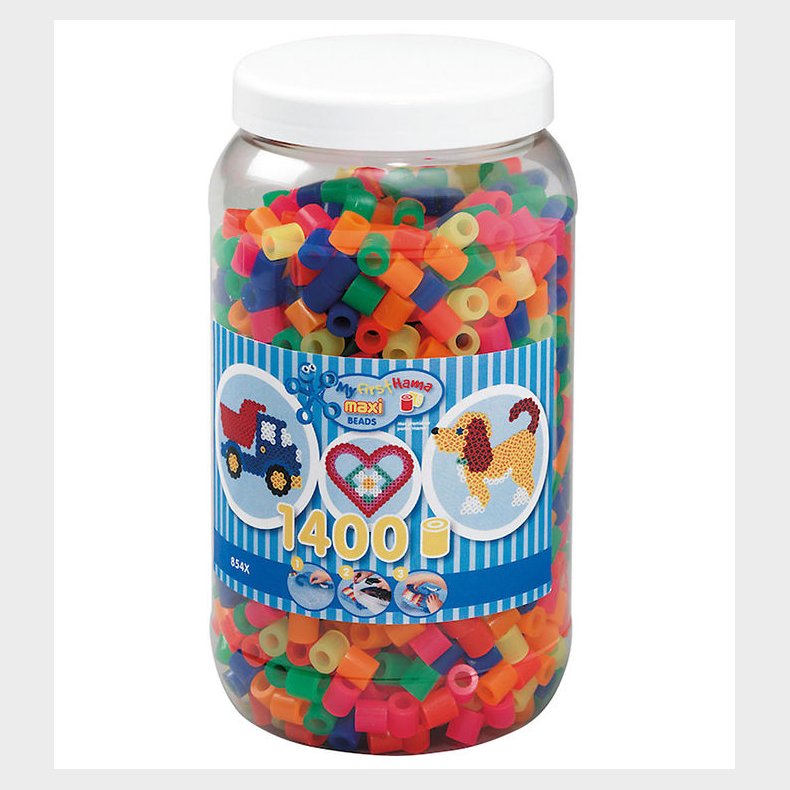 Hama Maxi Perler - 1400 stk - Neon Mix