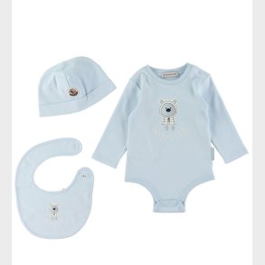 Moncler S�t - Hue/Savlesm�k/Body l/� - Lysebl� m. Bamse