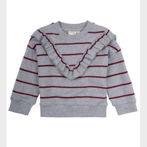 Petit Piao Sweatshirt - Light Grey Melange Stripe