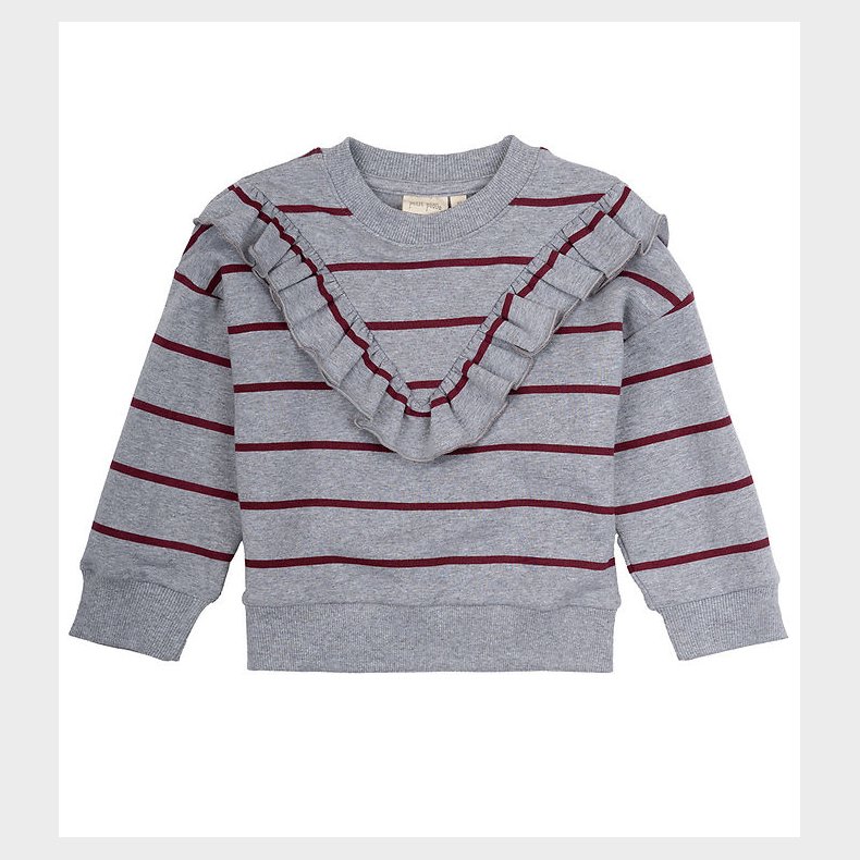 Petit Piao Sweatshirt - Light Grey Melange Stripe