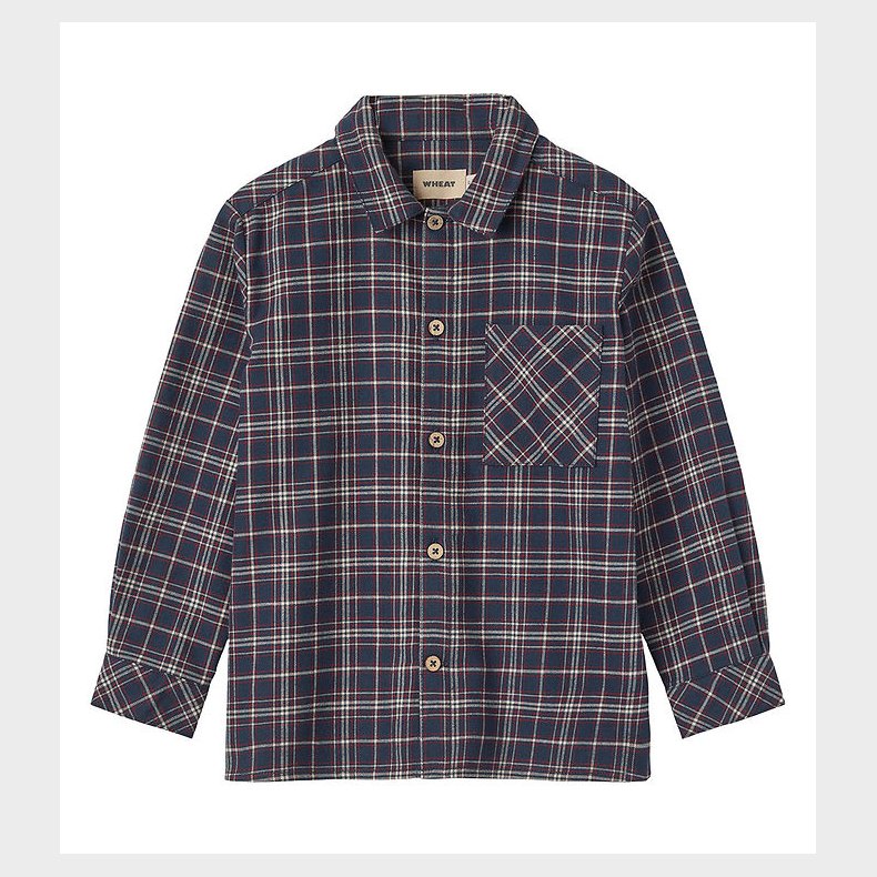 Wheat Skjorte - Oscar - Navy Check