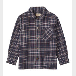 Wheat Skjorte - Oscar - Navy Check