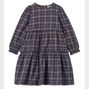 Wheat Kjole - Fanny - Navy Check