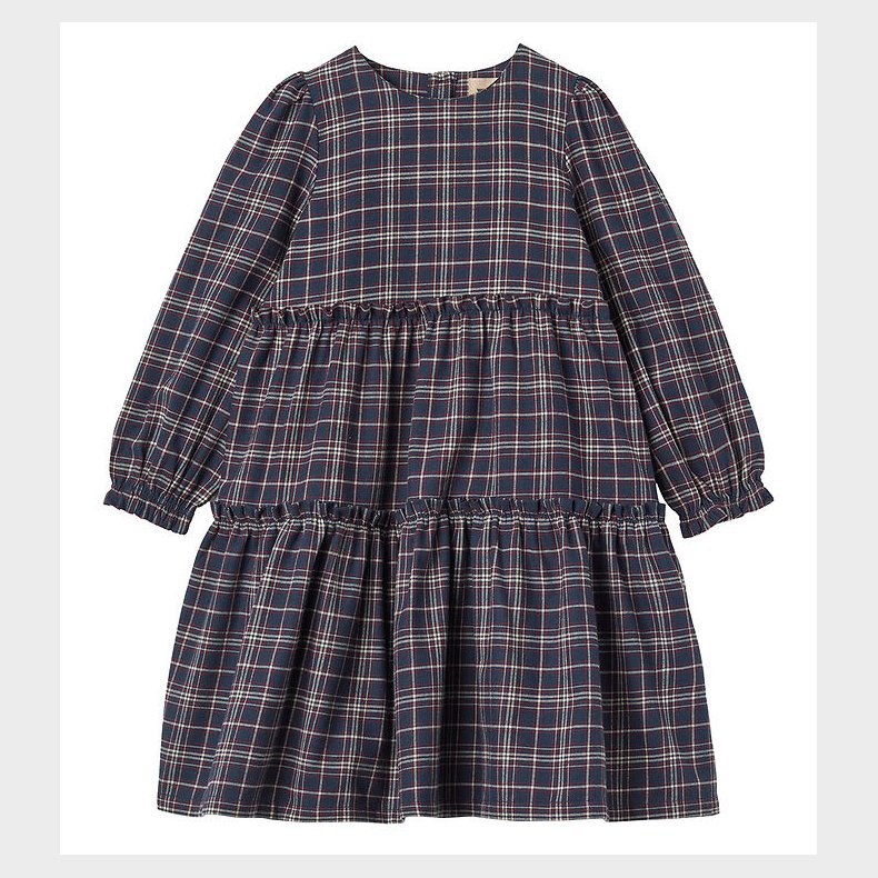 Wheat Kjole - Fanny - Navy Check