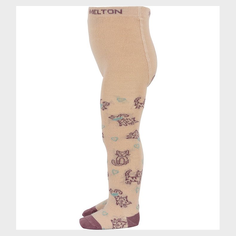 Melton Strmpebukser - Uld - cat Love - Ivory Cream