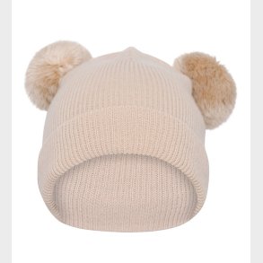 MP Hue m. Pompons - Strik - Uld - Bergen - Ecru