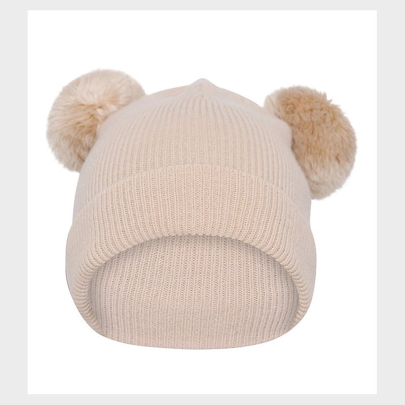 MP Hue m. Pompons - Strik - Uld - Bergen - Ecru