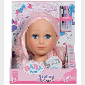 Baby Born Sminkehoved m. Tilbeh�r - Sister Styling Artist