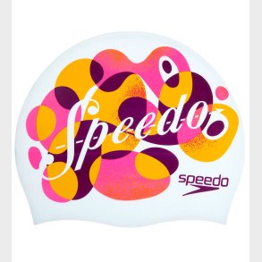 Speedo Badehtte - Junior - Silicone - Hvid/Orange