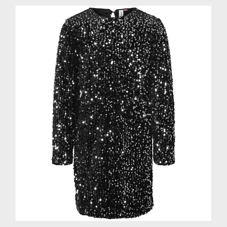 Vero Moda Girl Kjole - VmBella - Black/Silver Sequins