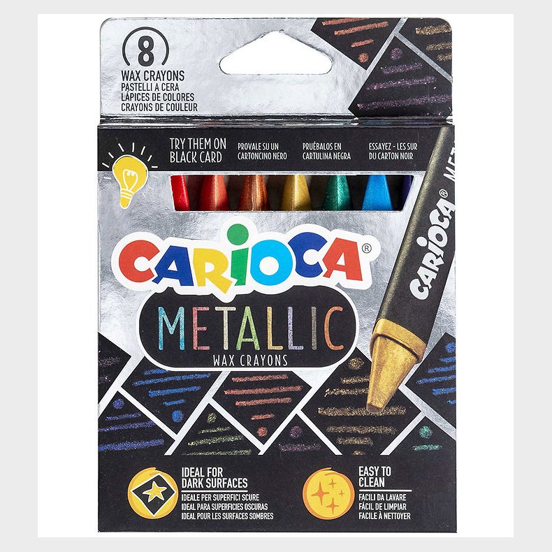 Carioca Voksfarver - 8 stk - Metallic