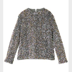 Name It Bluse - NkfRunica - Granite Grey/Gold m. Palietter