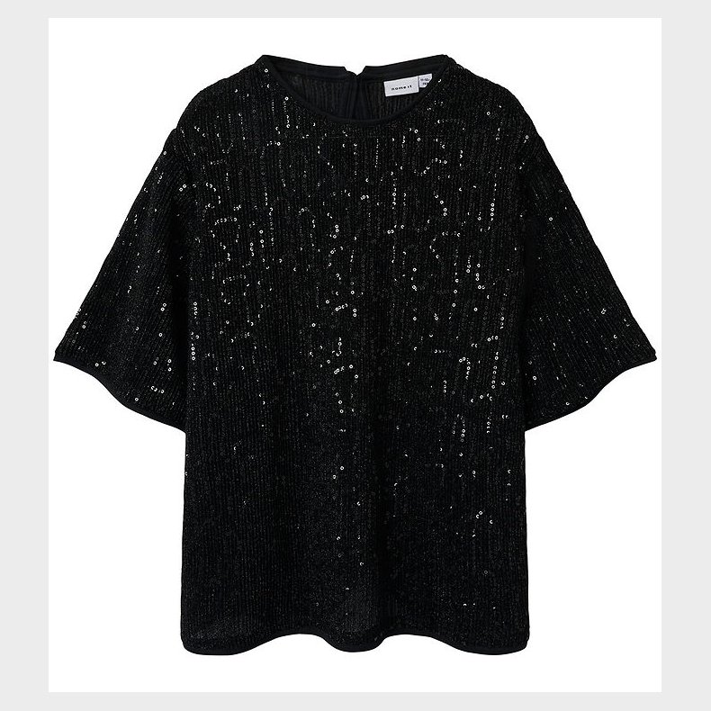 Name It Top - NkfRUnic - Sort m. Glimmer