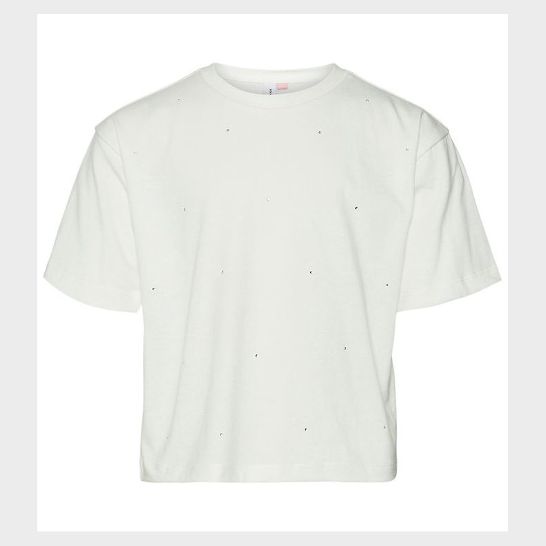 Vero Moda Girl T-shirt - VmSparkling - Snow White/Rhine Stone