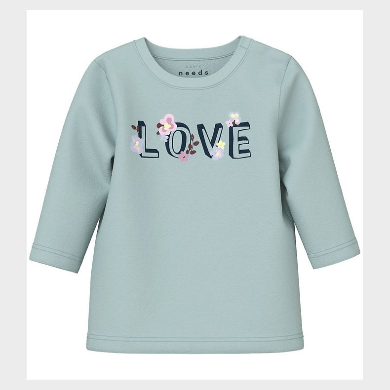 Name It Bluse - NbfVubie - Gray Mist/Love/Flowers