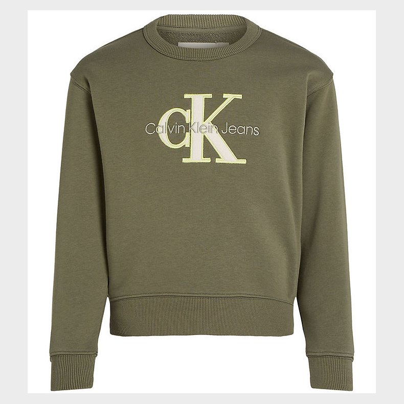 Calvin Klein Sweatshirt - Outlined Mono Relaxed - Dusty Olive