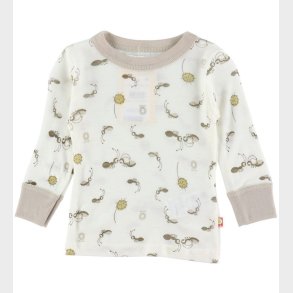 Katvig Bluse - Uld - Off White m. Myrer