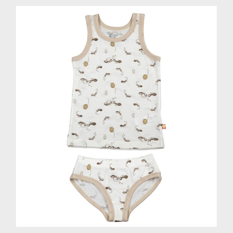 Katvig Undertj - Uld - Off White m. Myrer