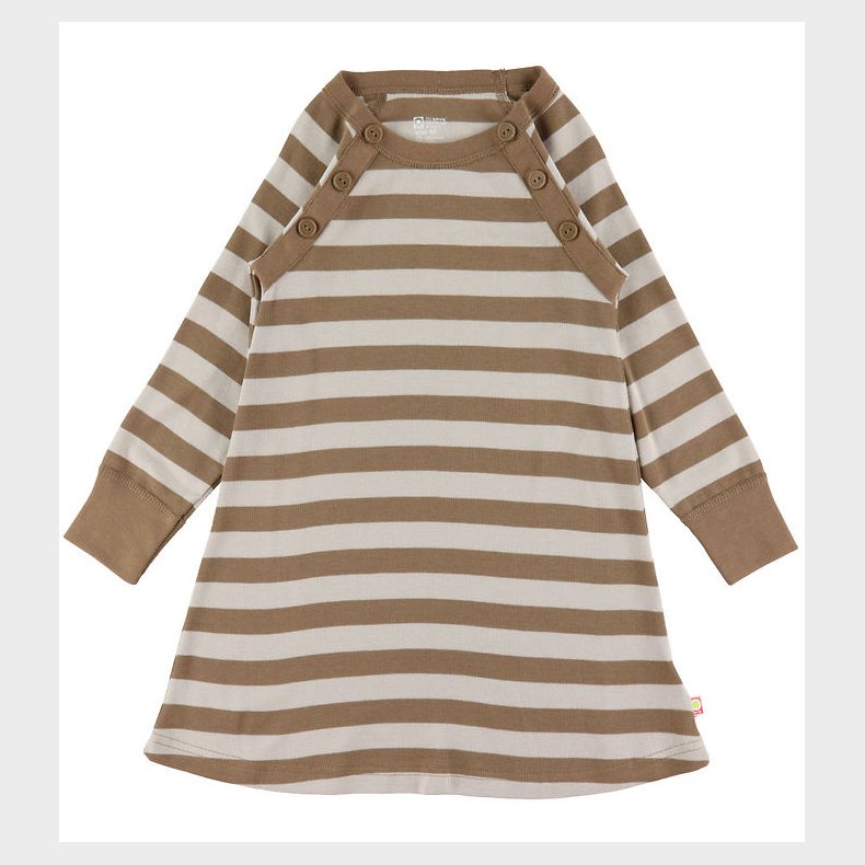 Katvig Kjole - Brun/Beige Stribet