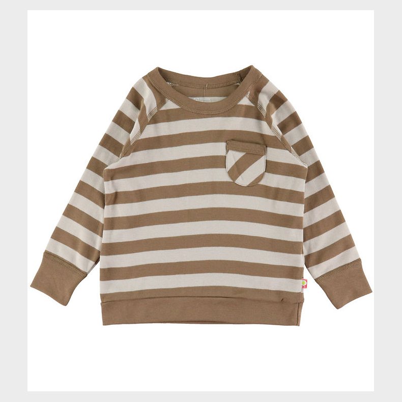Katvig Bluse - Brun/Beige Stribet