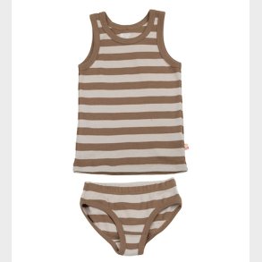 Katvig Undertj - Brun/Beige Stribet