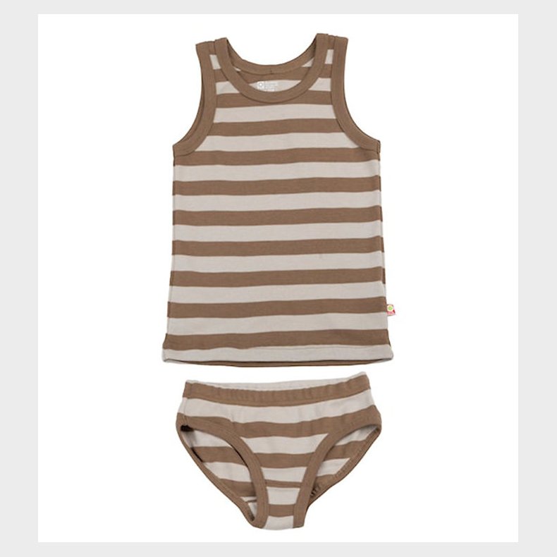 Katvig Undertj - Brun/Beige Stribet
