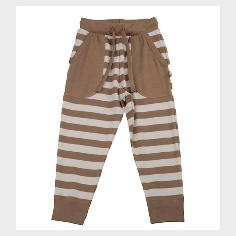 Katvig Bukser - Brun/Beige Stribet