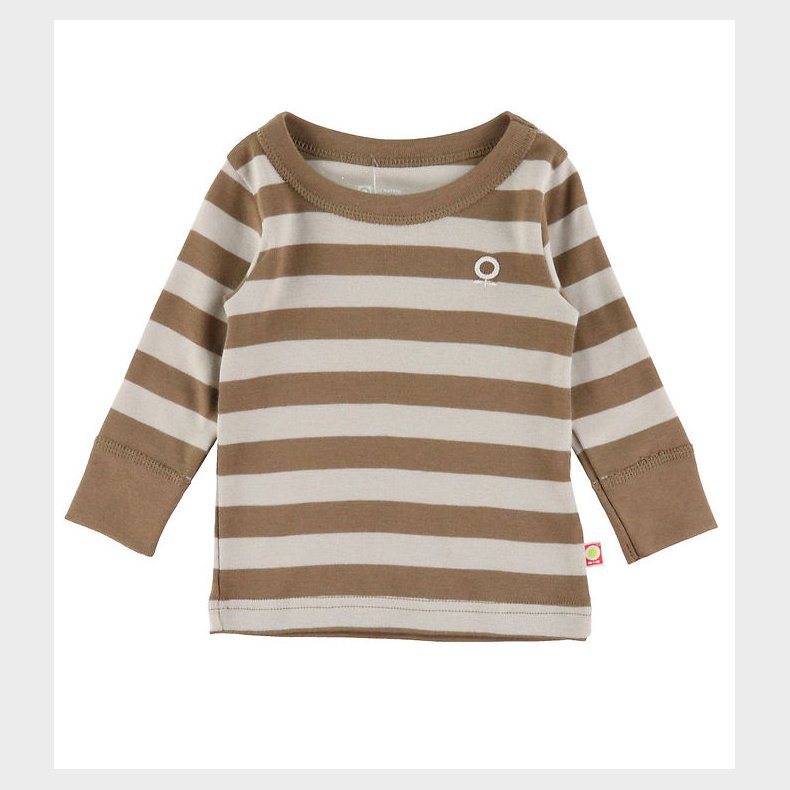 Katvig Bluse - Brun/Beige Stribet