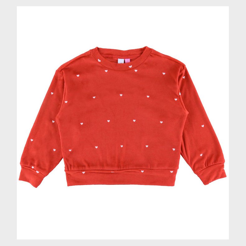 Vero Moda Girl Bluse - VmVelvet - Chinese Red/Hearts