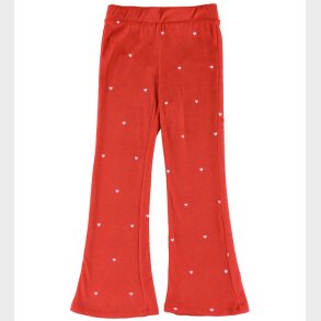 Vero Moda Girl Bukser - VmVelvet - Chinese Red/Hearts
