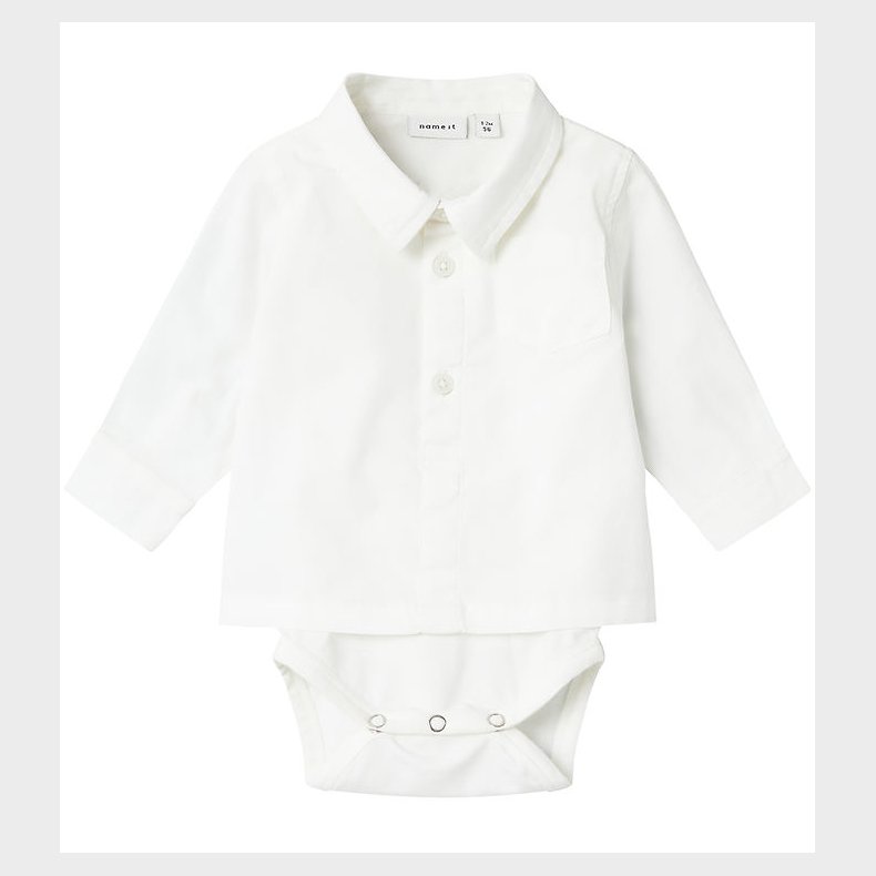 Name It Skjortebody L/ - NbmRoah - Bright White