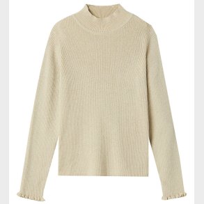 Name It Bluse - Strik - NkfRia - Summer Sand/ Silver Lurex m Gli