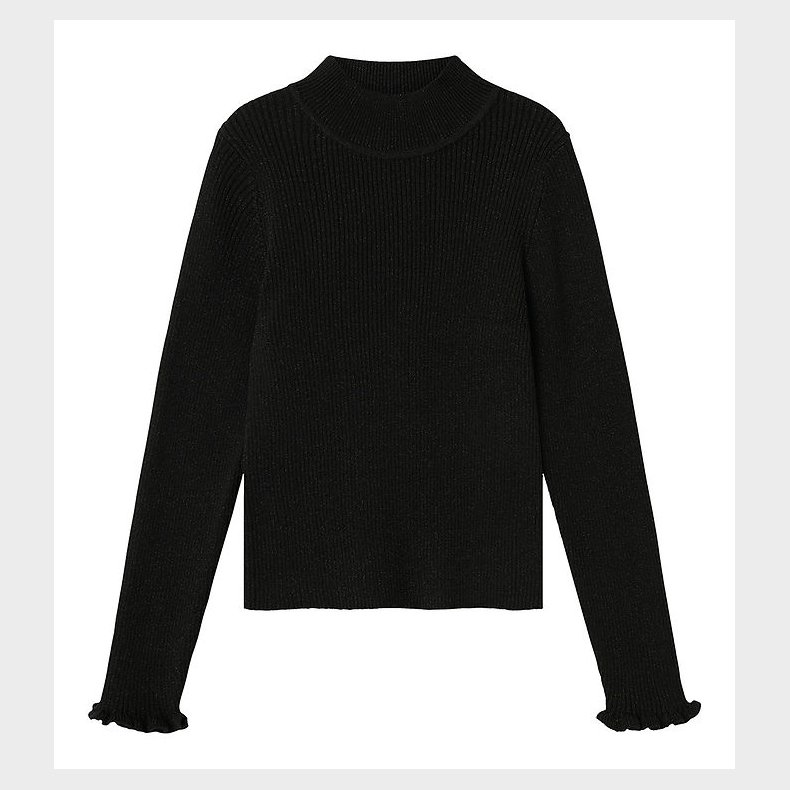 Name It Bluse - Strik - NkfRia - Black m. Glitter