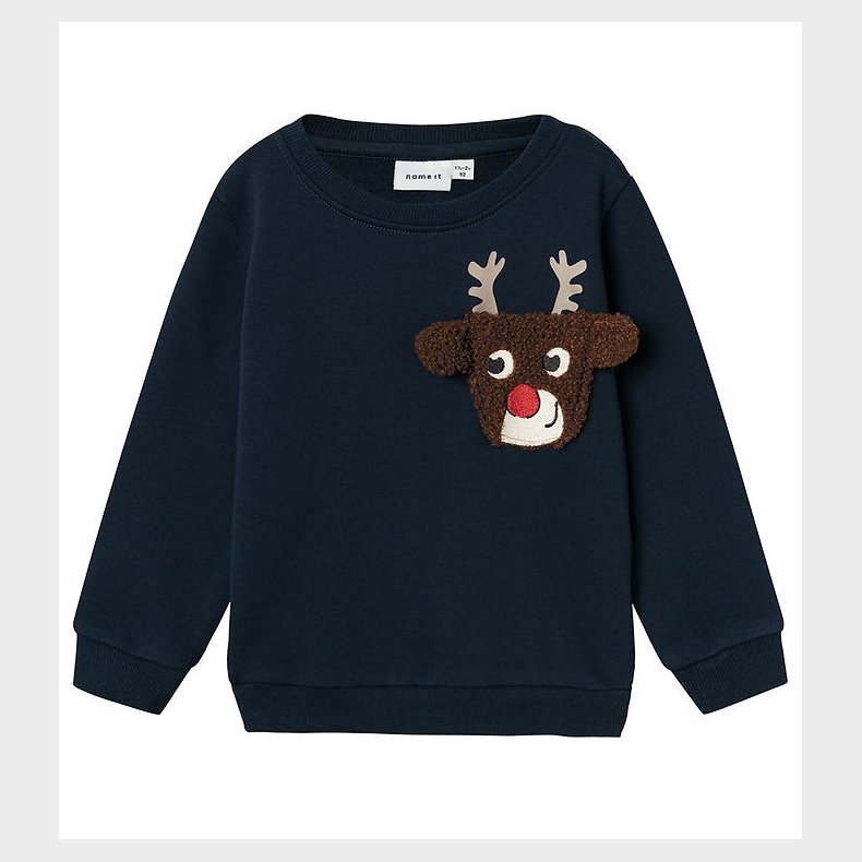 Name It Sweatshirt - NmmRsanta - Dark Sapphire