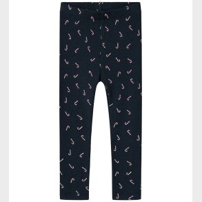 Name It Leggings - Rib - NmnDab - Dark Sapphire m. Julestokke