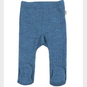 Joha Leggings m. Fdder - Uld - Denim Bl