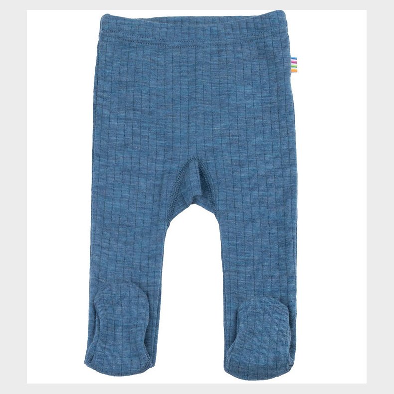 Joha Leggings m. Fdder - Uld - Denim Bl