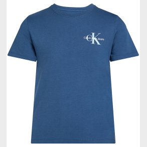 Calvin Klein T-shirt - Chest Monologo - Ensign Blue