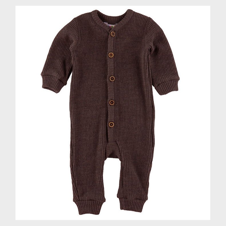 Joha Heldragr - Strik - Uld - Mrkebrun